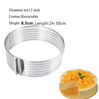 Layered Telescopic Slice Cake Mold Slicer Baking Pan